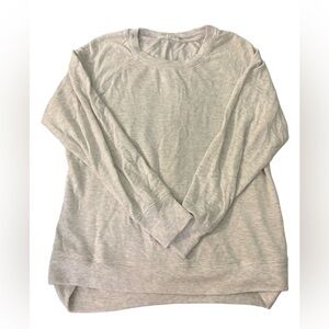 Workshop Republic Clothing Ivory Off white Long Sleeve Lightweight Crew Neck Top